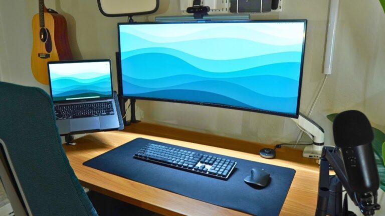 Aesthetic Minimal Home Office Desk Setup