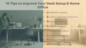 デスクセットアップとホームオフィスを改善する10のヒント - TwoByteThomasのデスクツアー