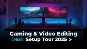 My 2025 Gaming Editing Desk Setup Tour - Anmol Jaiswalのデスクツアー