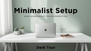 desk makeover minimalist setup aesthetic desk - 미니 Beigeのデスクツアー
