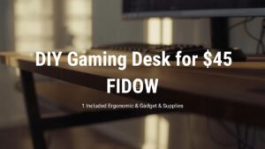 DIY Gaming Desk for $45 Built-in cable management - LEO KHANのデスクツアー