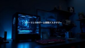 ゲーム部屋紹介 フリーランスのデスクツアー キーボード iPad ゲーミングPC - あやみるーむのデスクツアー