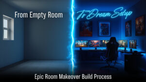 空っぽの部屋を夢のセットアップルームに改造 - The Chandlerのデスクツアー