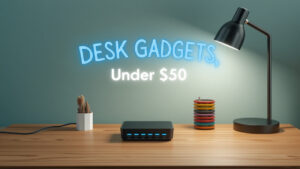 2025年 50ドル以下のデスクガジェット6選 - Work From Hypeのデスクツアー