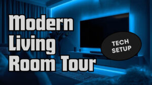 Modern Living Room Tech Setup Tour 2024 - UrAvgConsumerのデスクツアー
